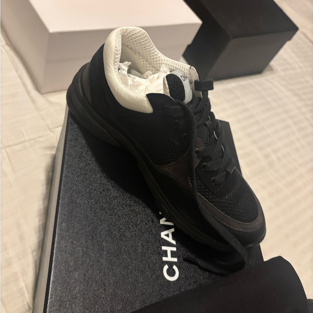 Chanel Monochrome Athletic Sneakers - Picture 6 of 9